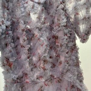 Needle & Thread Gray Floral Kids Dress